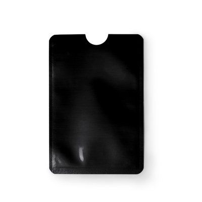Tarjetero RFID con acabado en aluminio Negro Talla Única Adulto