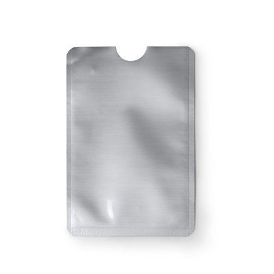 Tarjetero RFID con acabado en aluminio Plata