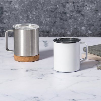 Taza 330ml con Doble Pared y Tapa