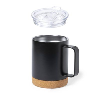 Taza 330ml con Doble Pared y Tapa