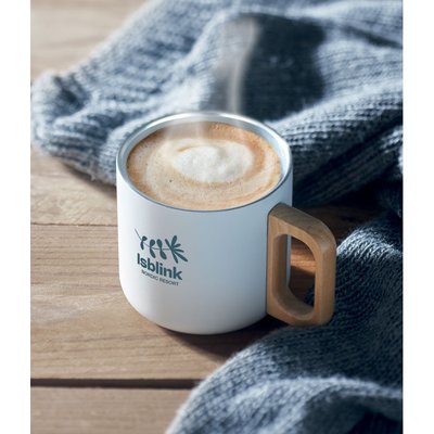 Taza de 350 ml acero reciclado y madera