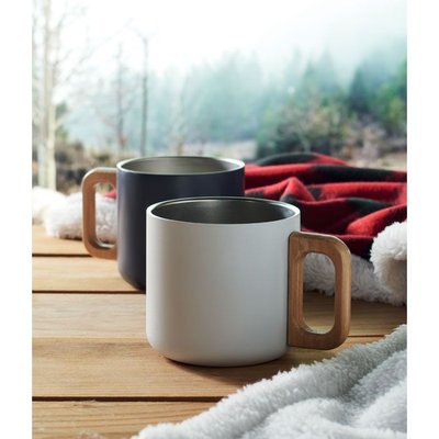 Taza de 350 ml acero reciclado y madera