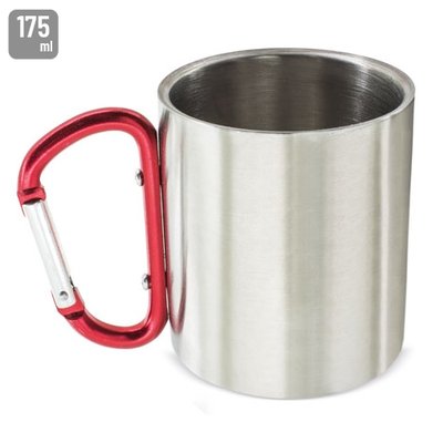 Taza Acero Inox 175ml con Mosquetón