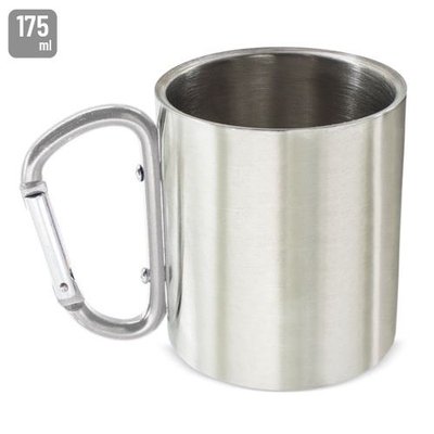 Taza Acero Inox 175ml con Mosquetón