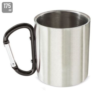 Taza Acero Inox 175ml con Mosquetón