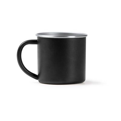 Taza de acero inoxidable 350 ml Negro Talla Única Adulto