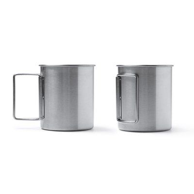Taza de acero inoxidable con asas plegables