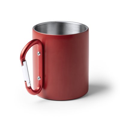 Taza de acero reciclado con mosquetón