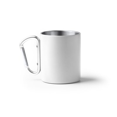 Taza de acero reciclado con mosquetón