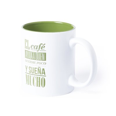 Taza blanca alta calidad interior de colores especial grabado a láser Ver