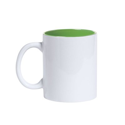 Taza blanca alta calidad interior de colores especial grabado a láser