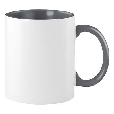 Taza Cerámica 300ml Sublimación Interior y Asa Color Gris