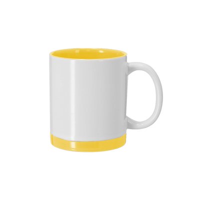 Taza cerámica 350 ml blanca sublimación detalles color Ama