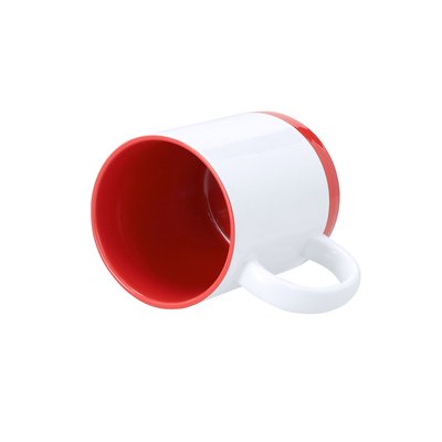 Taza cerámica 350 ml blanca sublimación detalles color