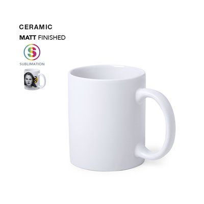 Taza Cerámica 350ml Mate Sublimable