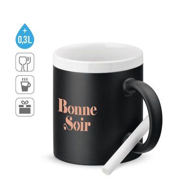 Taza cerámica 360 mL con tiza