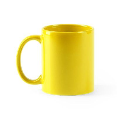 Taza de cerámica 370 ml varios colores Amarillo Talla Única Adulto