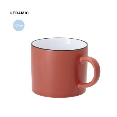 Taza cerámica de 400 ml mate