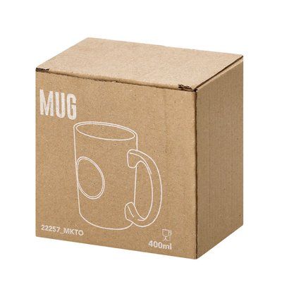Taza cerámica 400ml con relieve para láser
