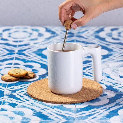 Taza Cerámica 500ml con Agitador