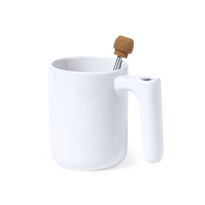 Taza Cerámica 500ml con Agitador