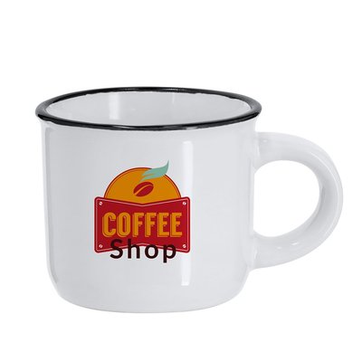Taza cerámica 85ml vintage bicolor sublimación
