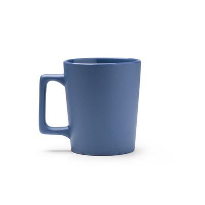 Taza cerámica con asa cuadrada 400ml Azul Profundo