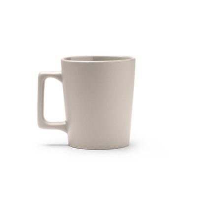 Taza cerámica con asa cuadrada 400ml Gris