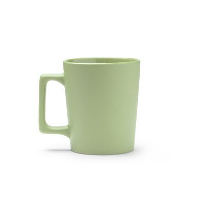 Taza cerámica con asa cuadrada 400ml Verde Salvia