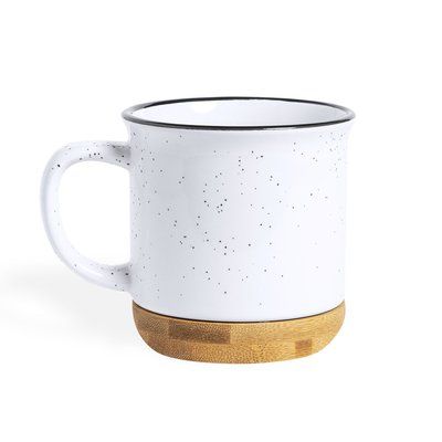 Taza Cerámica con base de Bambú