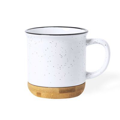 Taza Cerámica con base de Bambú