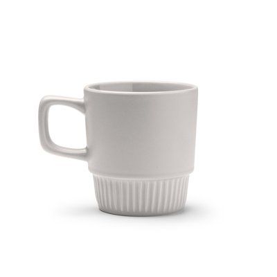 Taza de cerámica con base biselada 300ml Gris Talla Única Adulto
