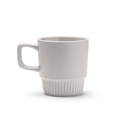 Taza de cerámica con base biselada 300ml Gris