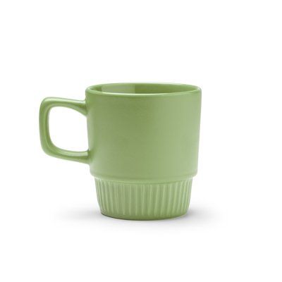 Taza de cerámica con base biselada 300ml Verde Salvia Talla Única Adulto