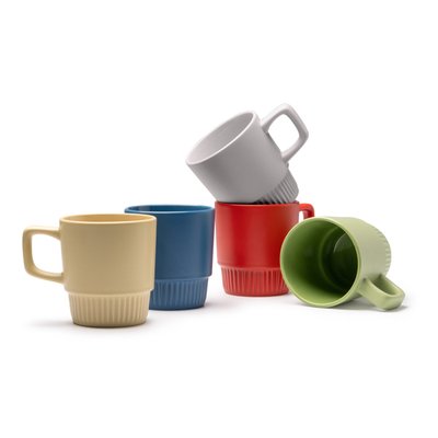Taza de cerámica con base biselada 300ml