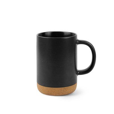 Taza de cerámica con base de corcho extraíble