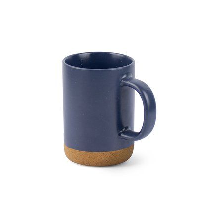Taza de cerámica con base de corcho extraíble