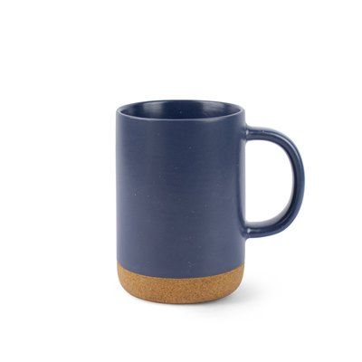 Taza de cerámica con base de corcho extraíble