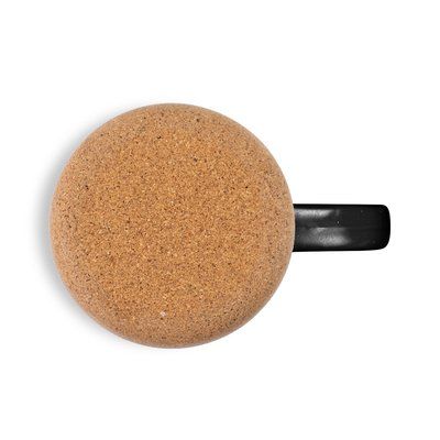 Taza de cerámica con base de corcho extraíble