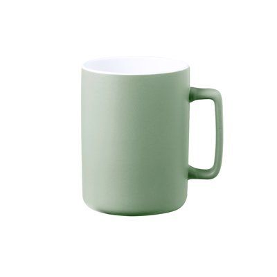 Taza Cerámica Bicolor Asa Recta 420ml