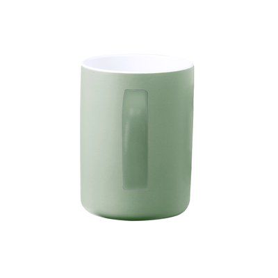 Taza Cerámica Bicolor Asa Recta 420ml