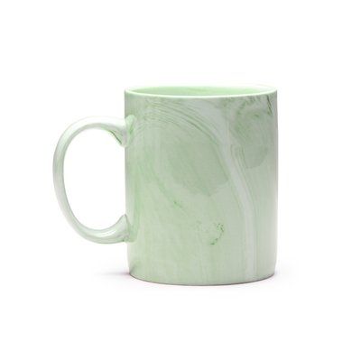 Taza de cerámica efecto mármol Verde Helecho Talla Única Adulto
