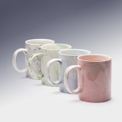 Taza de cerámica efecto mármol