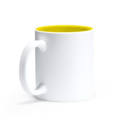 Taza cerámica ideal para láser y acabado mate Amarillo Talla Única Adulto