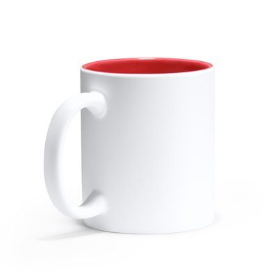 Taza cerámica ideal para láser y acabado mate Rojo Talla Única Adulto