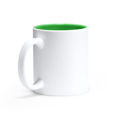 Taza cerámica ideal para láser y acabado mate Verde Helecho Talla Única Adulto