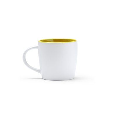 Taza de cerámica con interior de color Amarillo
