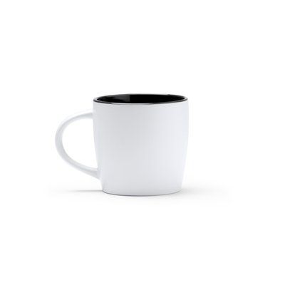 Taza de cerámica con interior de color Negro