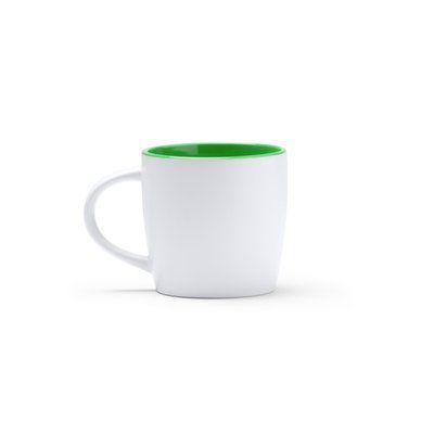 Taza de cerámica con interior de color Verde Helecho