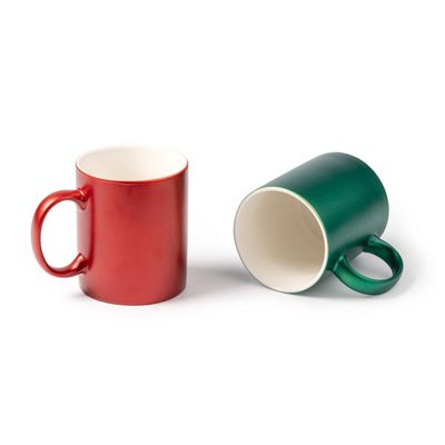 Taza de cerámica marcaje láser dorado
